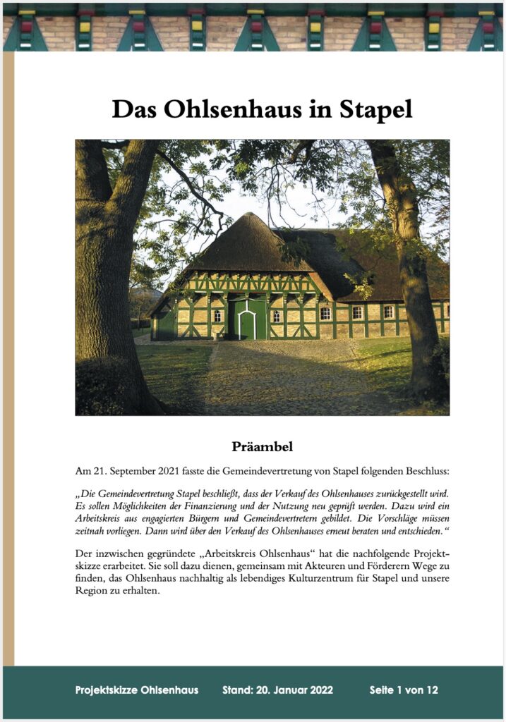 Cover Projektskizze Ohlsenhaus